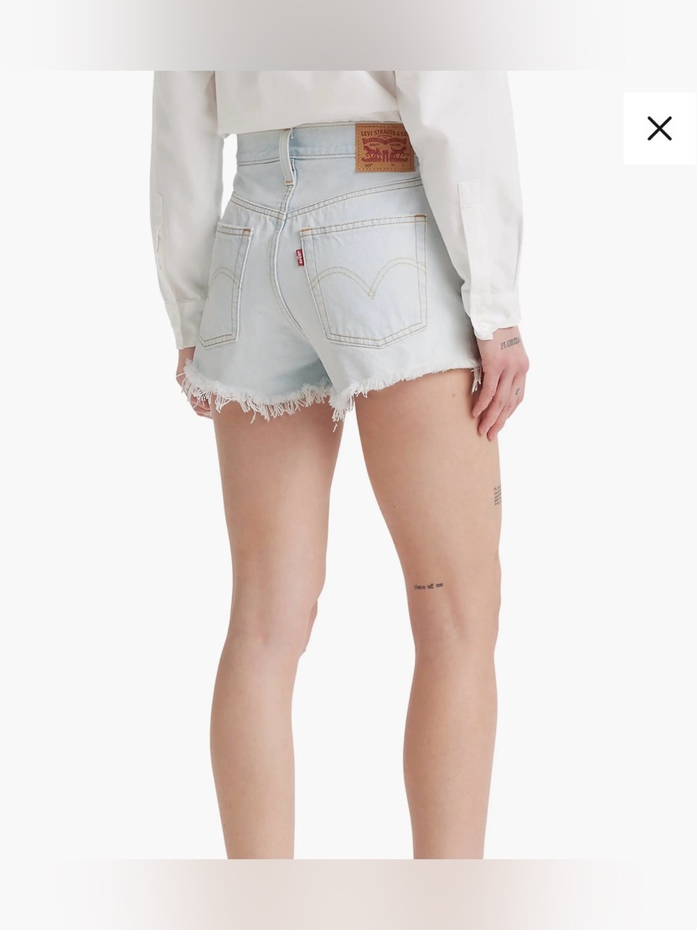 501 Original Levis High Waist Cutoff Denim Shorts